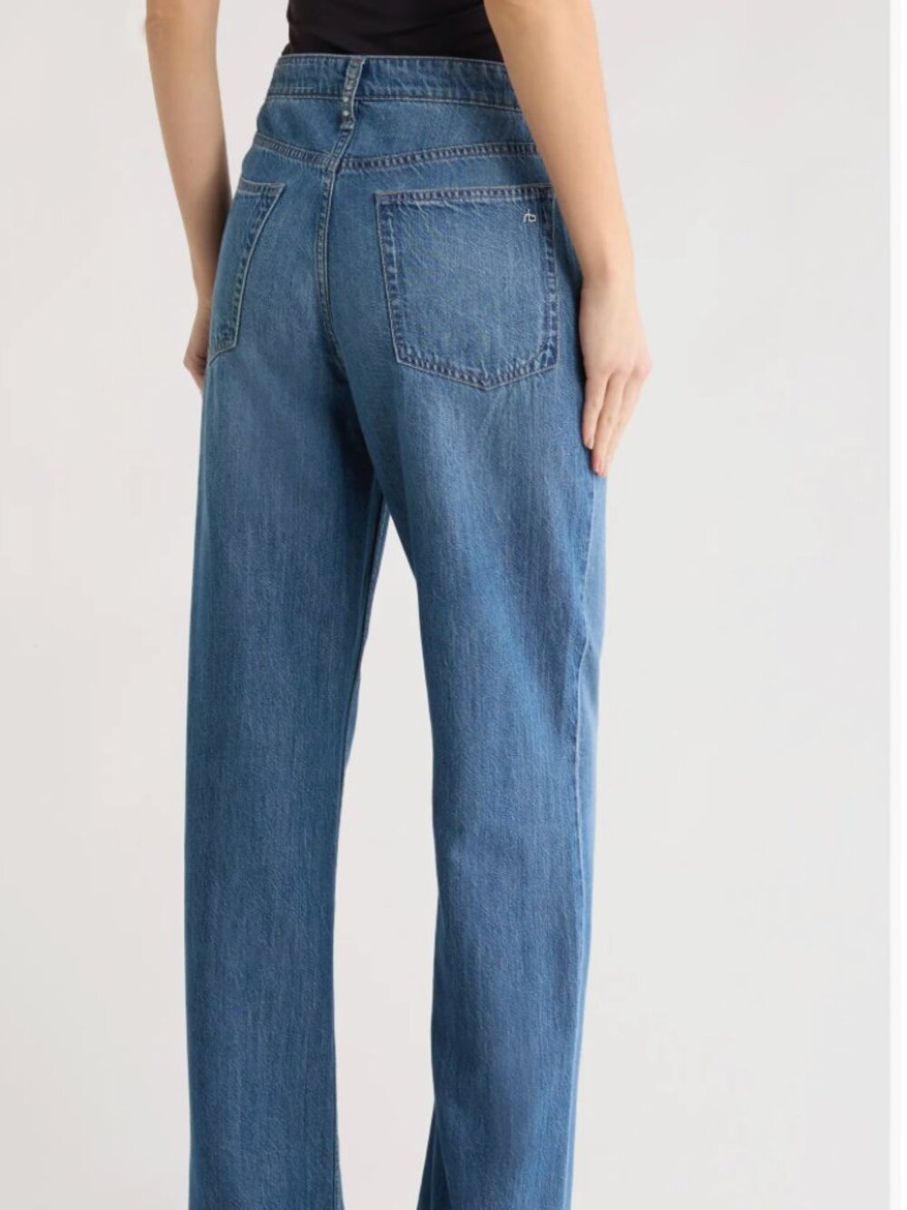 NWOT rag & bone Lori Wide Leg Jeans 28, ACID WASH STUD - Picture 3 of 8